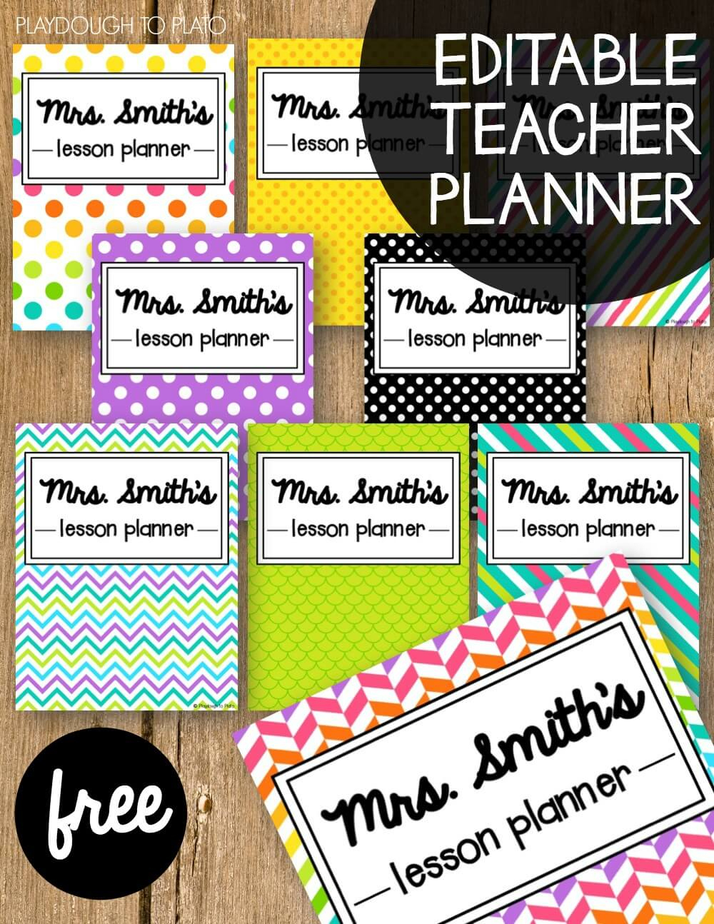 Free Teacher Planner - Playdough To Plato - Free Printable Teacher Planner Pages