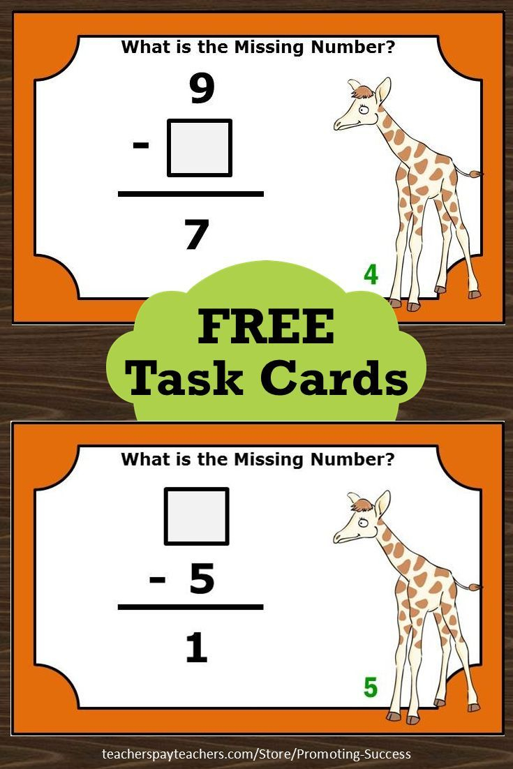 Free Teacher Printable Math Center Task Cards To Supplement Your - Free Printable Kindergarten Task Cards