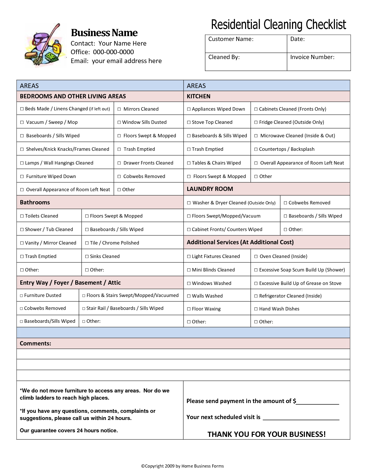Free Templates For House Cleaning Checklist | House Cleaning - Free Printable House Cleaning Checklist
