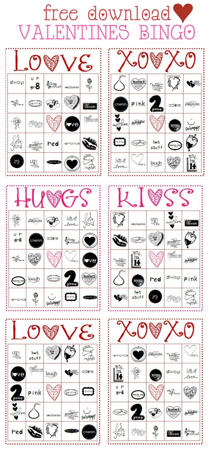 Free Valentines Bingo Cards - Free Bingo Patterns Printable