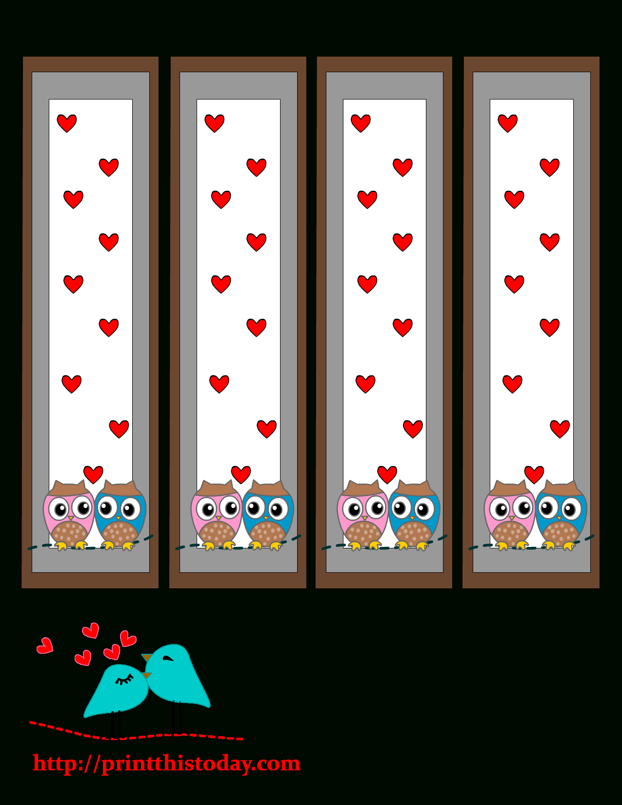 Free Valentines Printables Owl Bookmark - 1.17.kaartenstemp.nl • - Free Printable Owl Bookmarks