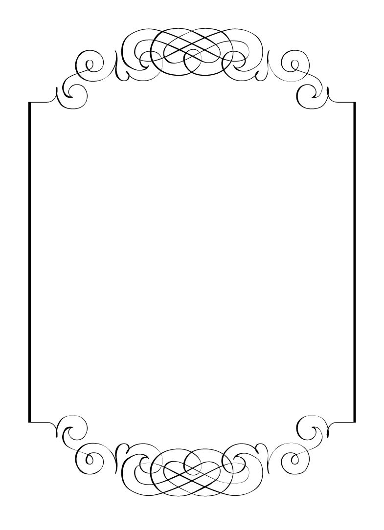Free Vintage Clip Art Images: Calligraphic Frames And Borders - Free Printable Wedding Clipart Borders