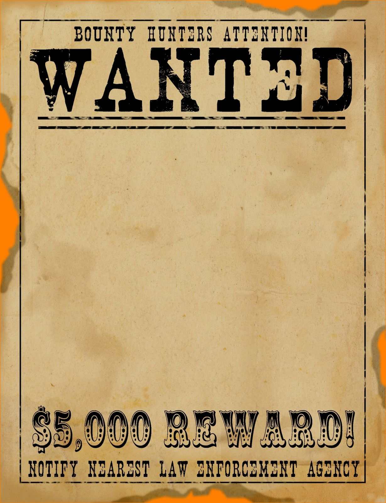 Free Wanted Poster Template Download Clean Free Printable Wanted - Wanted Poster Printable Free