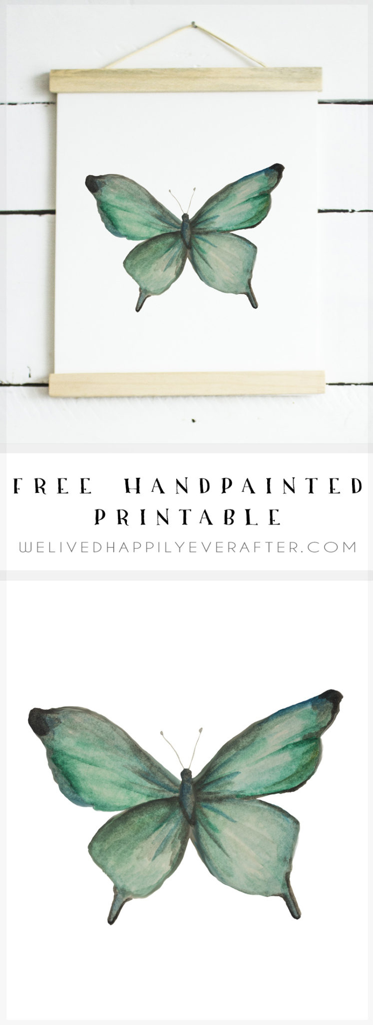 Free Watercolor Butterfly Printable | We Lived Happily Ever Afterwe - Free Printable Butterfly Pictures