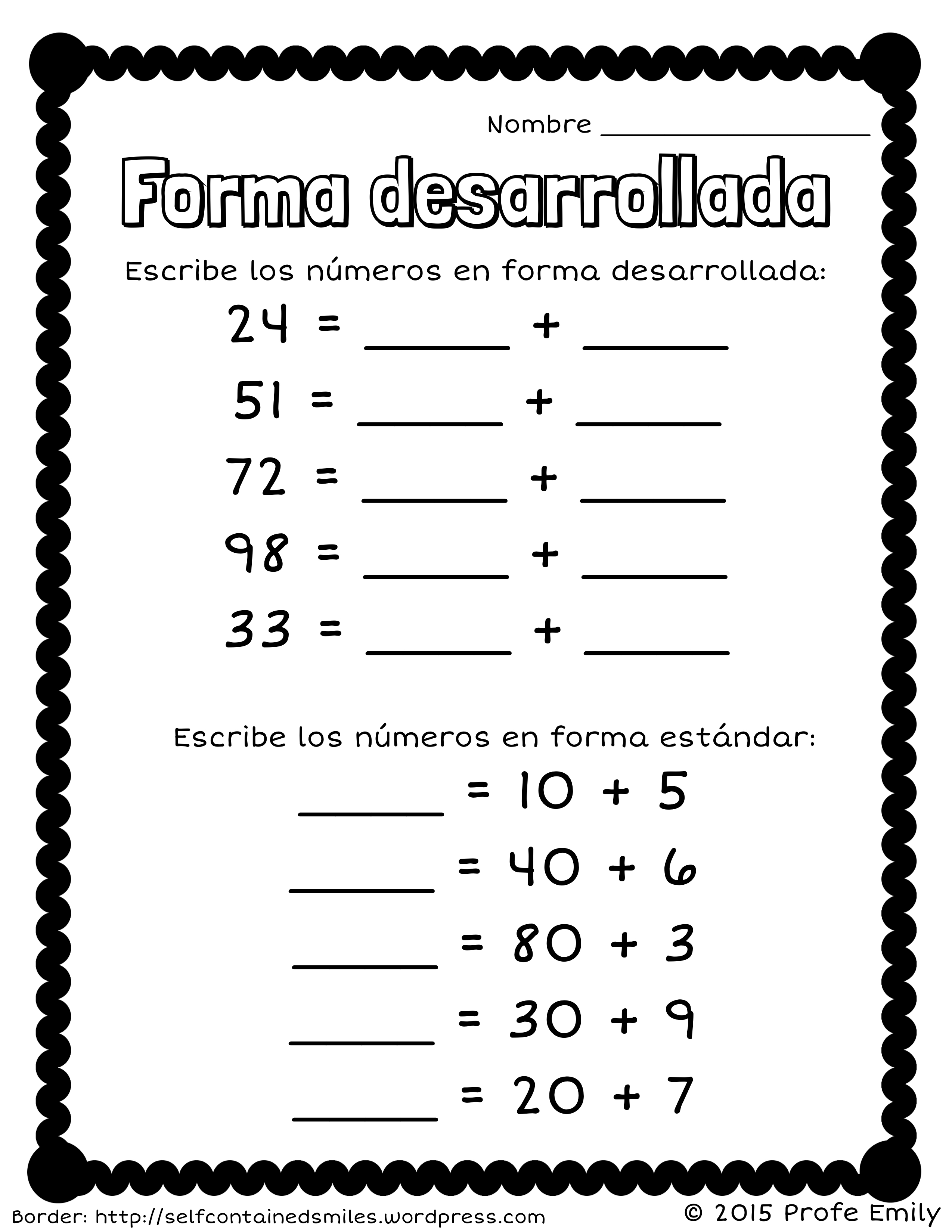 Freebie! Forma Desarrollada. Quick Place Value Worksheet To Review - Free Printable Place Value Chart In Spanish