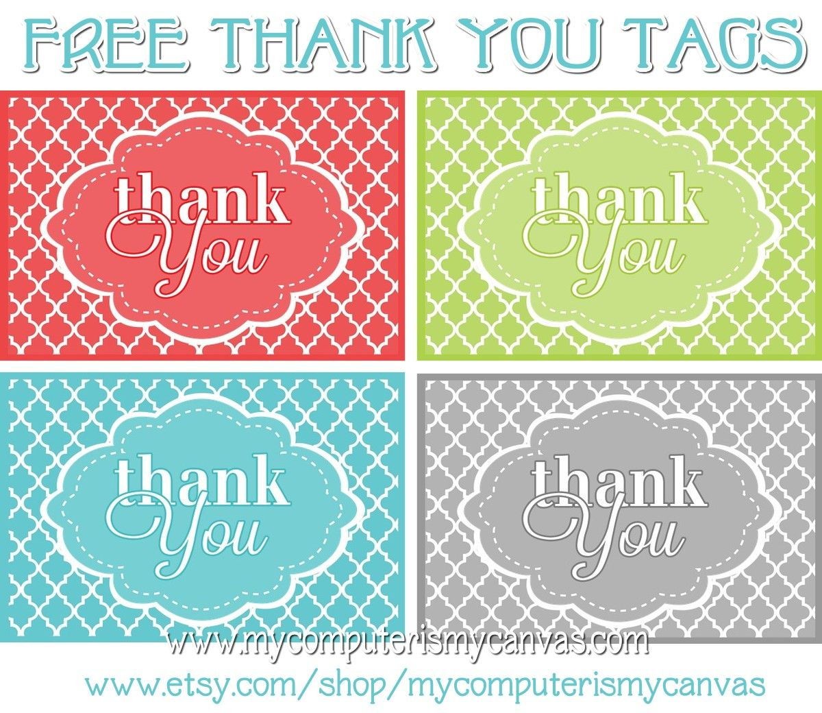 Freebie} Printable Thank You Tags | Printables | Pinterest | Thank - Free Printable Thank You Tags For Birthdays