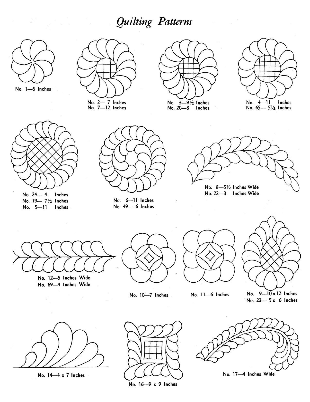 Free+Hand+Quilting+Patterns |  For Quilter » Blog Archive - Free Printable Pantograph Patterns