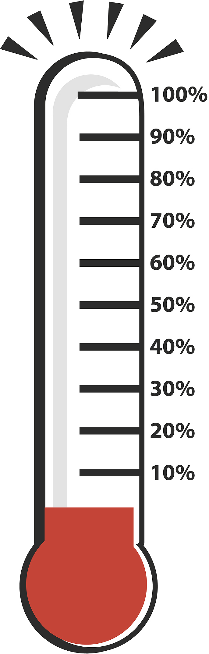 Fundraising Thermometer Printable | Clipart Panda - Free Clipart Images - Free Printable Thermometer Goal Chart