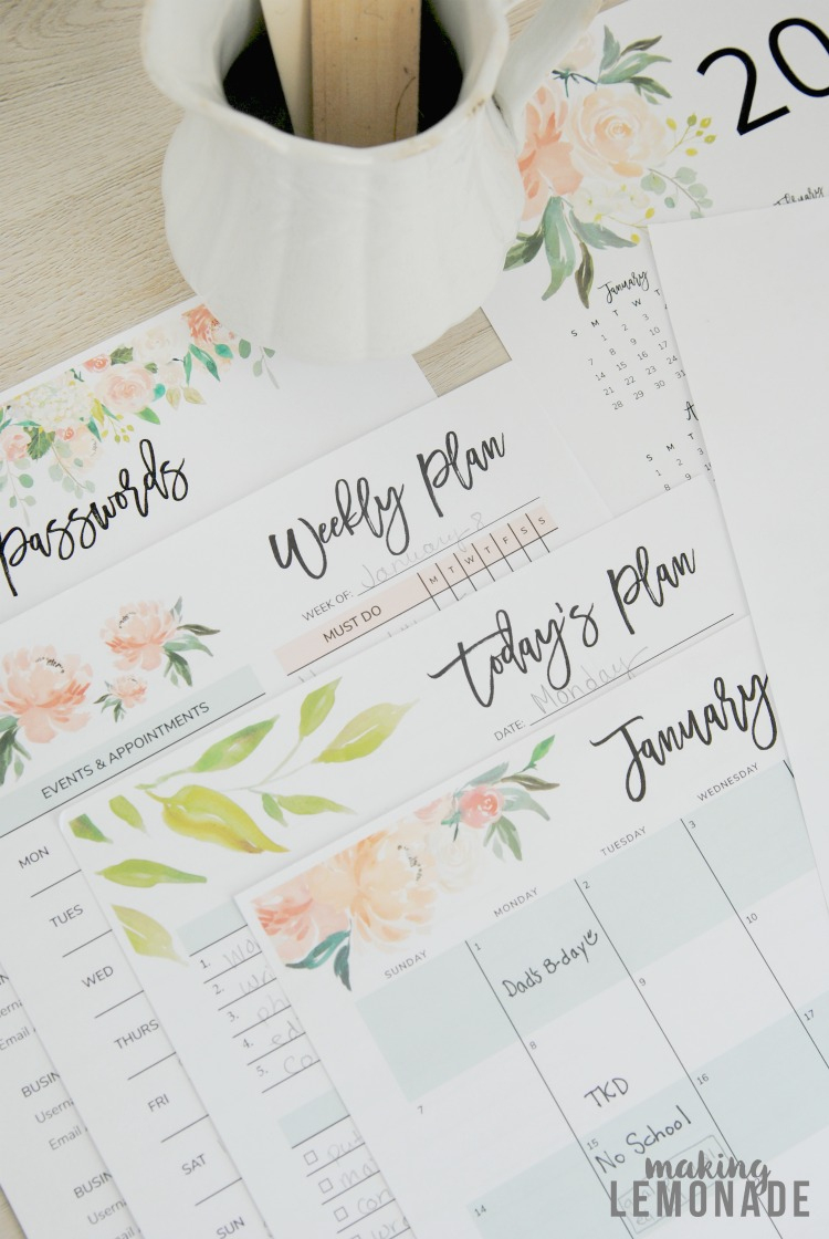 Get Your Free 2018 Printable Planner (With Daily, Weekly &amp;amp; Monthly - Free 2018 Planner Printable