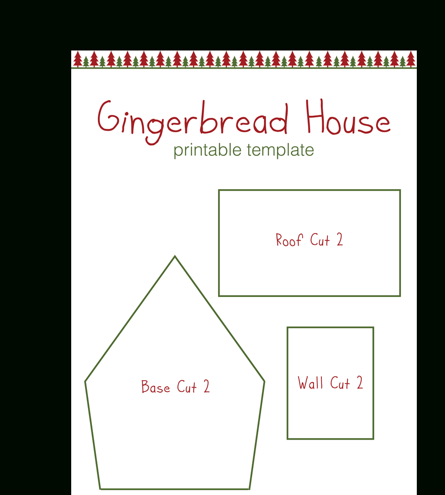 Gingerbread House Templates For Free | Temploola - Gingerbread Template Free Printable
