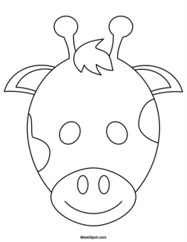 Giraffe Mask Template Printable Free | Free Printable - Giraffe Mask Template Printable Free