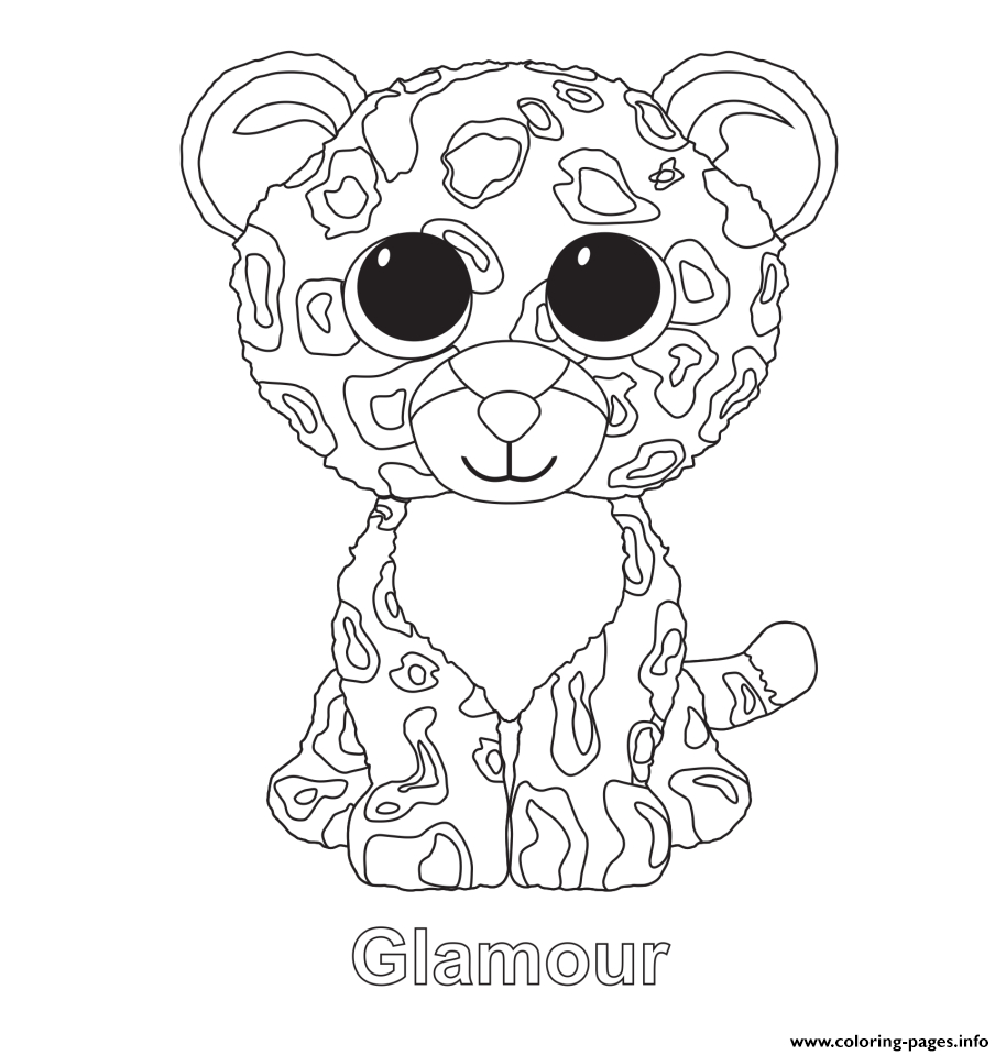 Glamour Beanie Boo Coloring Pages Printable - Free Printable Beanie Boo Coloring Pages