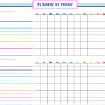 Gold Project Bill Planner | Coo L Stuff | Bill Calendar, Bill   Free Printable Bill Organizer