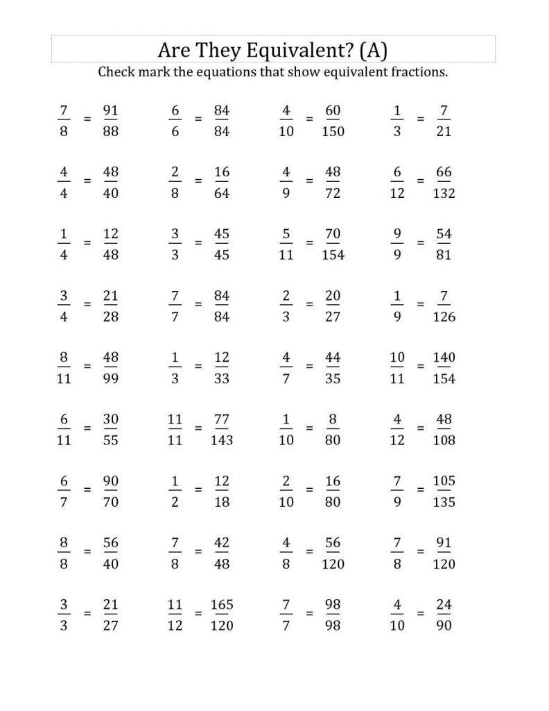 Grade 6Th Grade Worksheets Fractions | Learning Printable | Math - Free Printable Math Worksheets For 6Th Grade