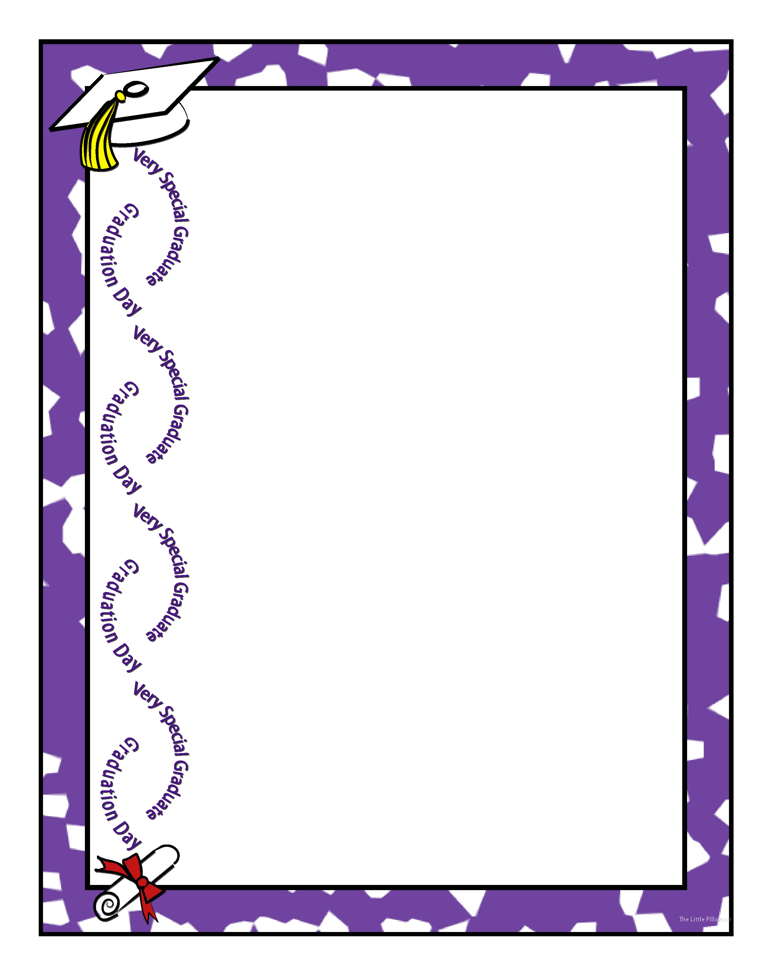 Graduation Border Templates Free Printable Paper - 7.19.hus - Free Printable Graduation Paper