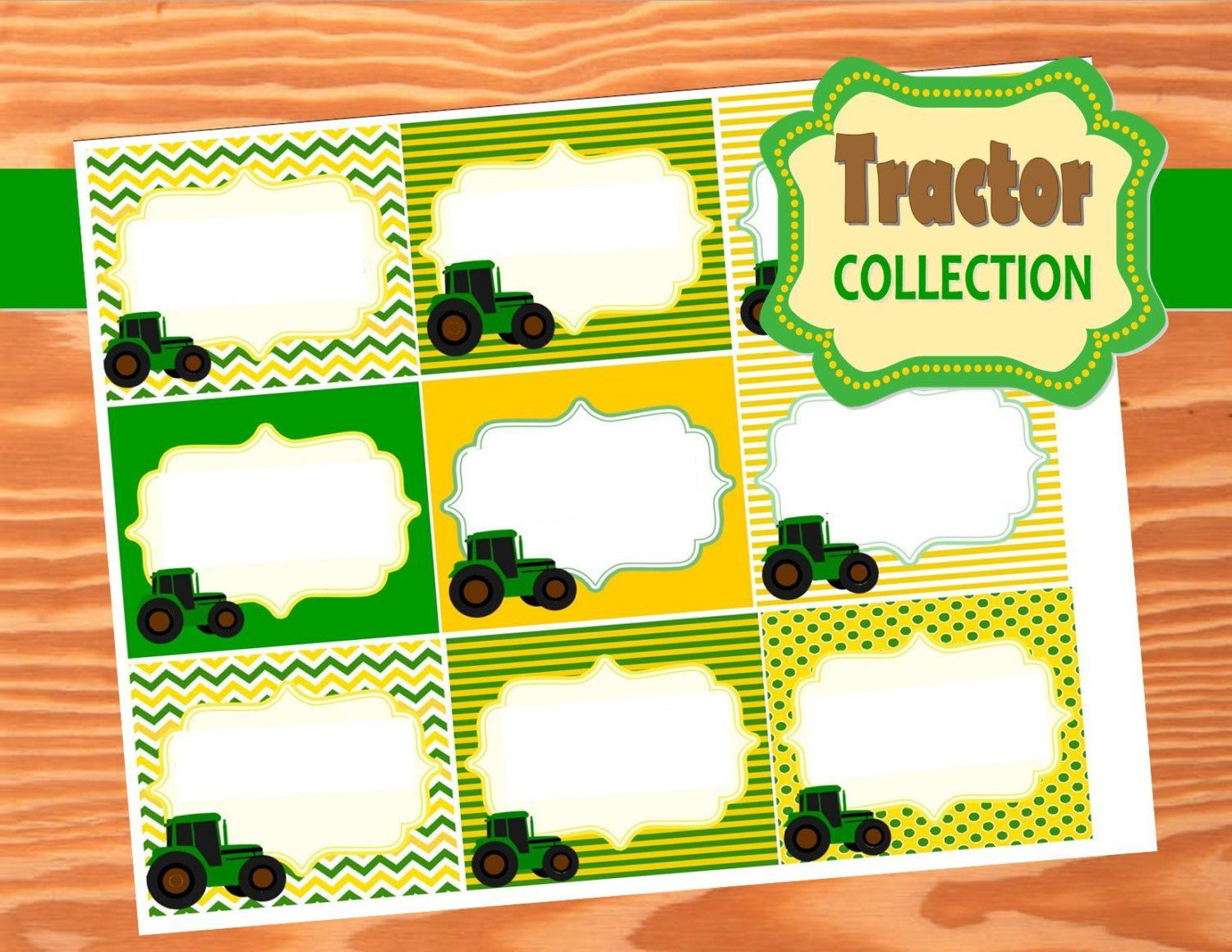 Green Tractor Party- Farm Party- Tractor Party- Food Labels In 2019 - Free Printable John Deere Food Labels