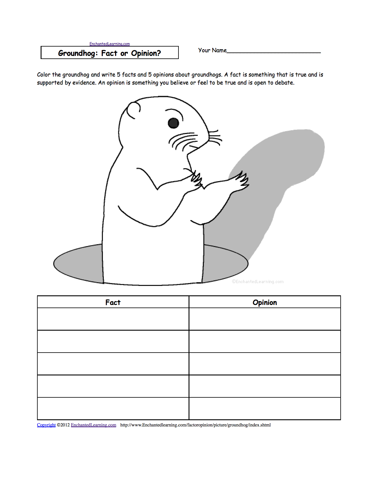 Groundhog Day Crafts, Worksheets And Printable Books - Free Printable Groundhog Day Booklet