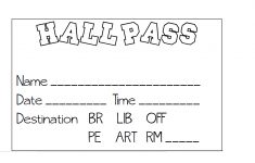 Free Printable Hall Pass Template