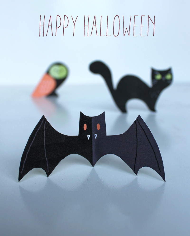 Halloween Craft Menagerie - Free Cute Cats, Owls &amp;amp; Bats! - Free Printable Halloween Paper Crafts