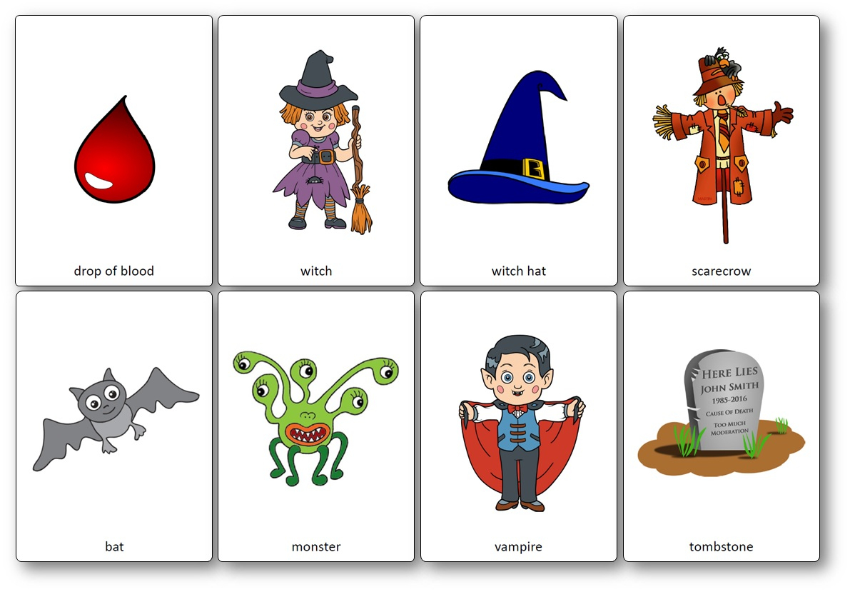 Halloween Flashcards - Free Printable Flashcards To Download - Speak - Free Printable Flash Cards