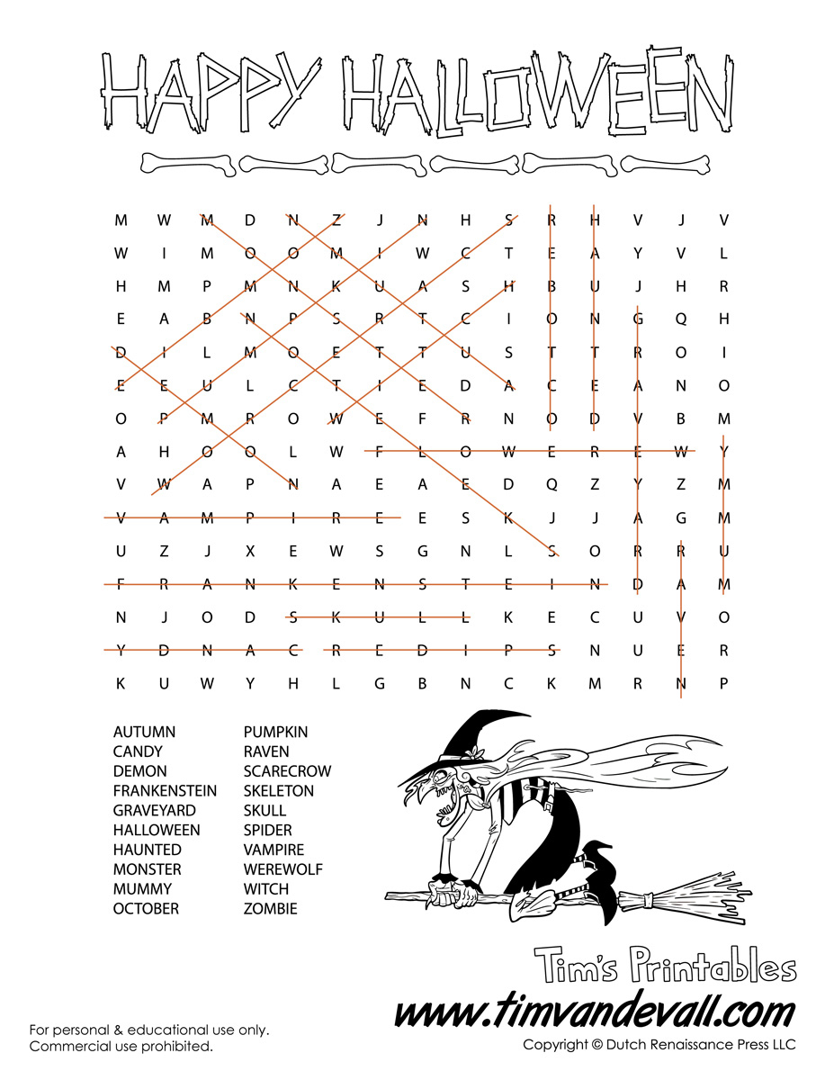 Halloween Word Search! Free Printable Halloween Activities - Free Printable Halloween Word Search Puzzles