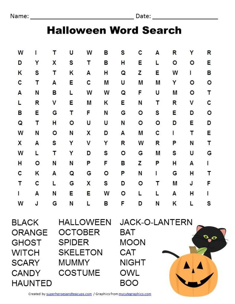 Halloween Word Search Free Printable | Halloween Coloring Sheets And - Free Printable Halloween Puzzles