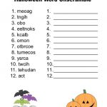 Halloween Word Unscramble Free Printable. | Activities For Boys   Unscramble Word Games Printable Free