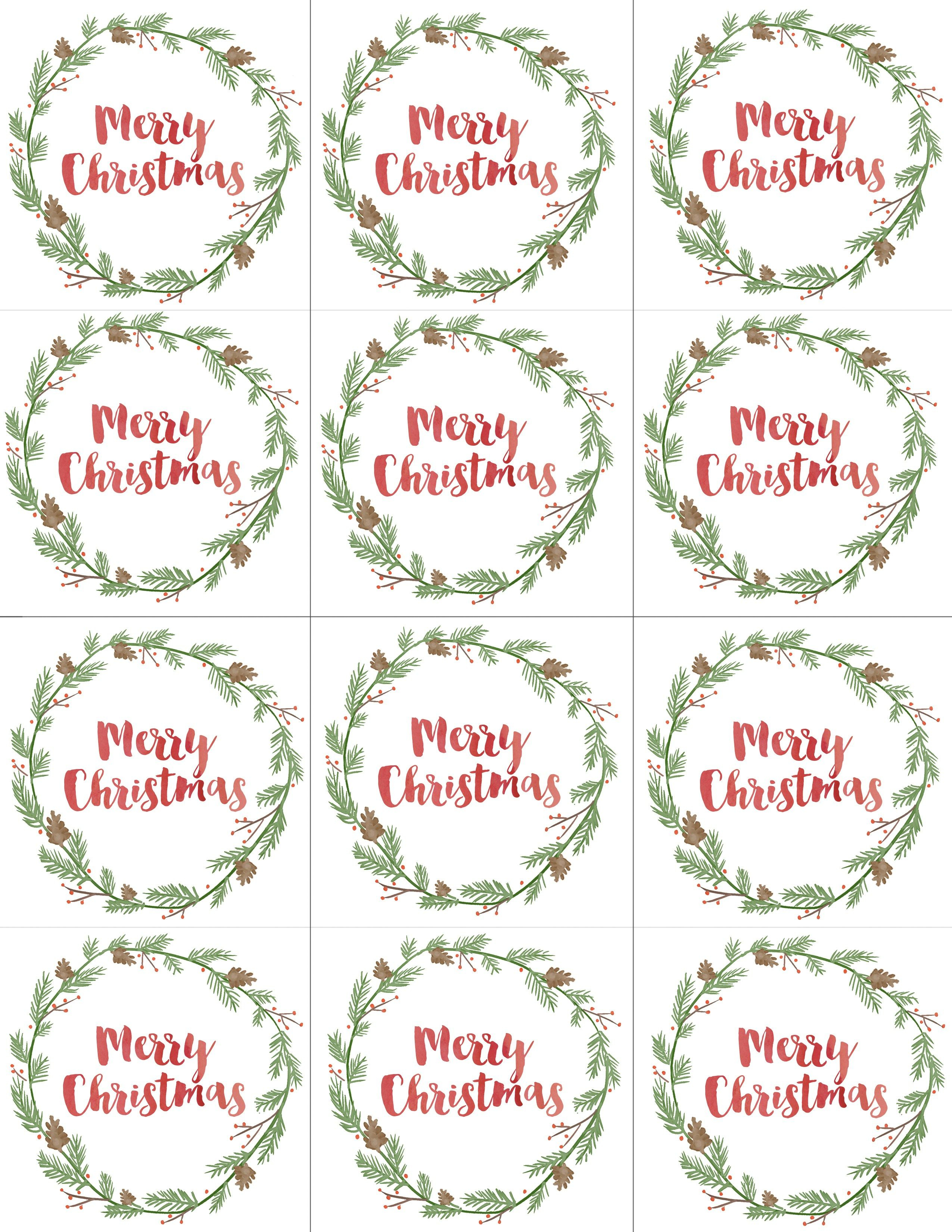Hand Painted Gift Tags Free Printable | Christmas | Christmas Gift - Free Printable Christmas Labels