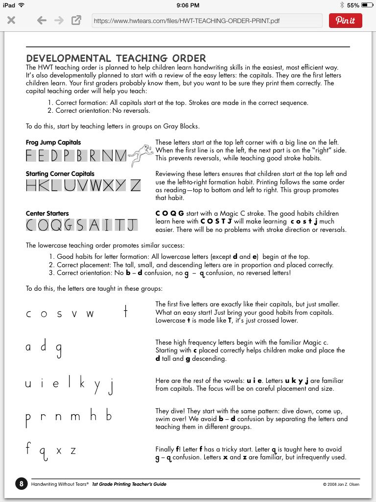 Handwriting Without Tears Worksheets Free Printable