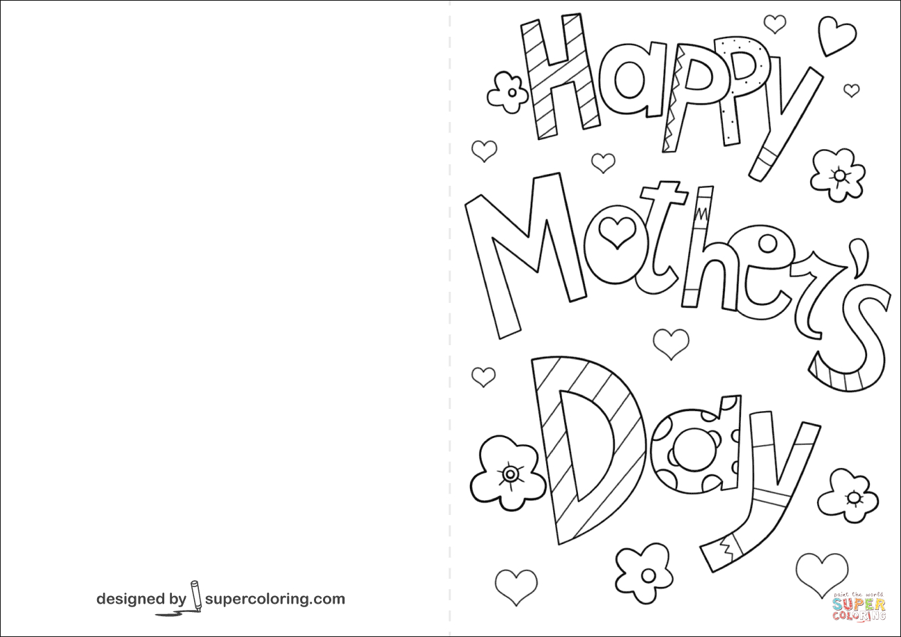 Happy Mothers Day Coloring Cards Printable - 9.17.hus-Noorderpad.de • - Free Printable Mothers Day Cards To Color