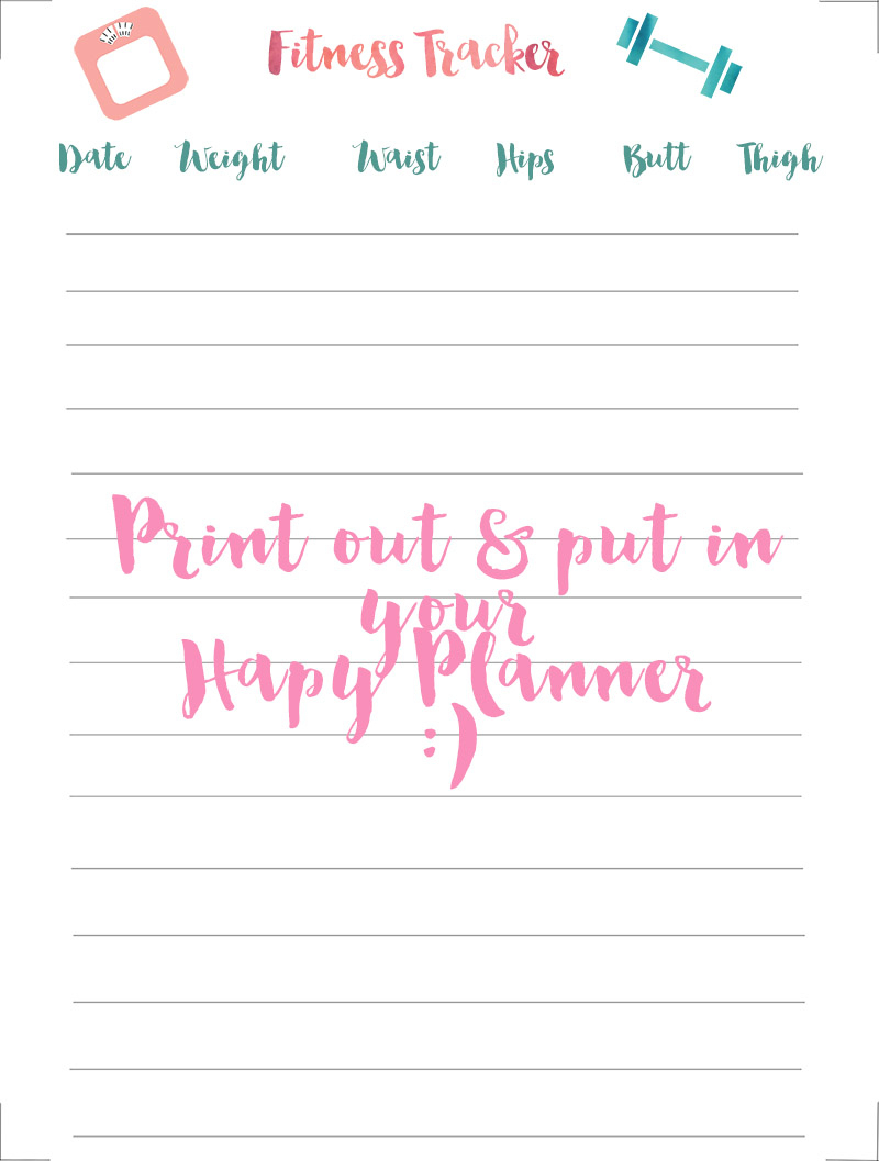 Happy Planner Fitness Tracker Free Printable - Free Printable Fitness Planner