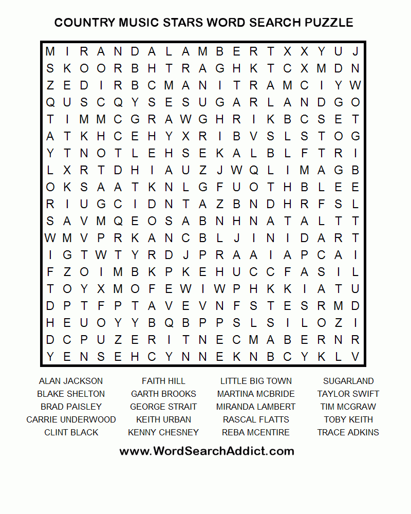 Free Printable Word Search Puzzles Adults Large Print