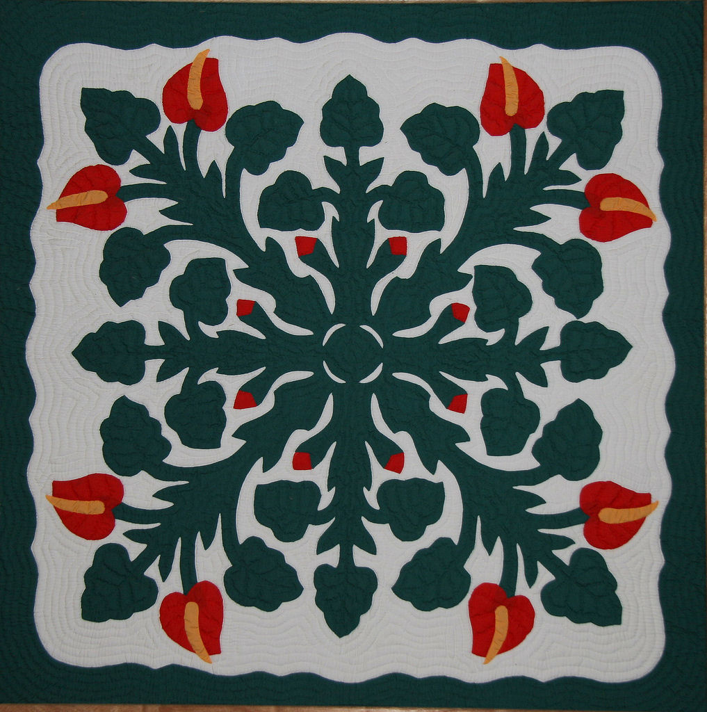 Hawaiian Quilt - Wikipedia - Free Printable Hawaiian Quilt Patterns