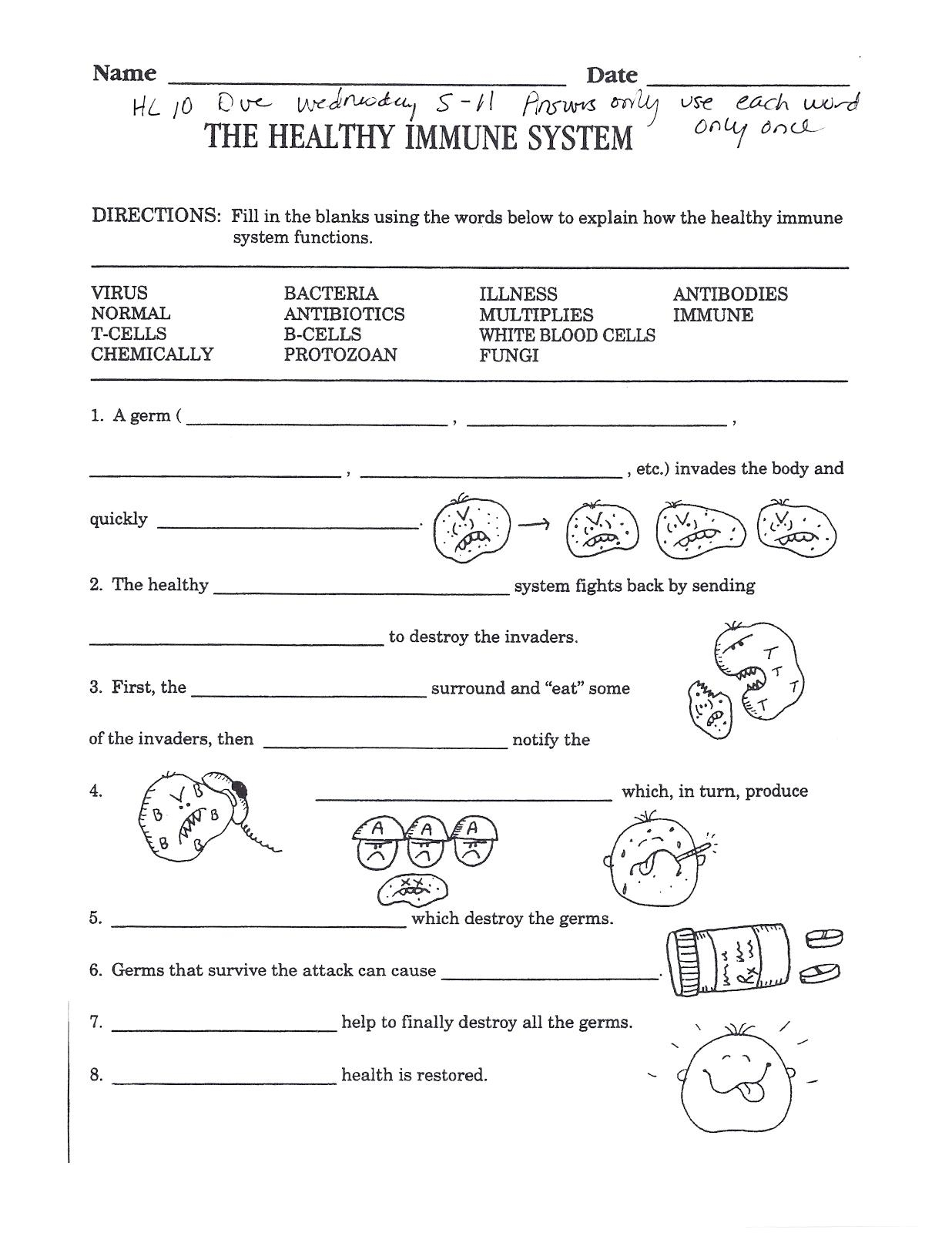 Health Worksheets Health Problems Quiz Health Worksheets For High - Free Printable Health Worksheets For Middle School