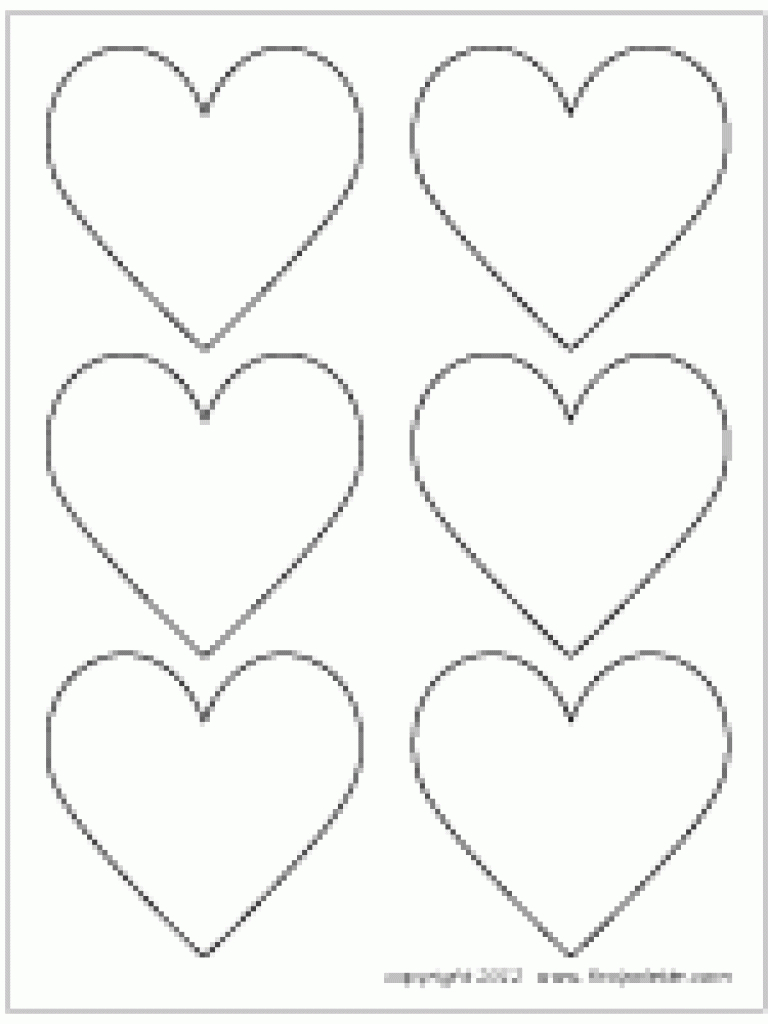 Hearts | Printable Templates &amp;amp; Coloring Pages | Firstpalette Within - Free Printable Heart Templates