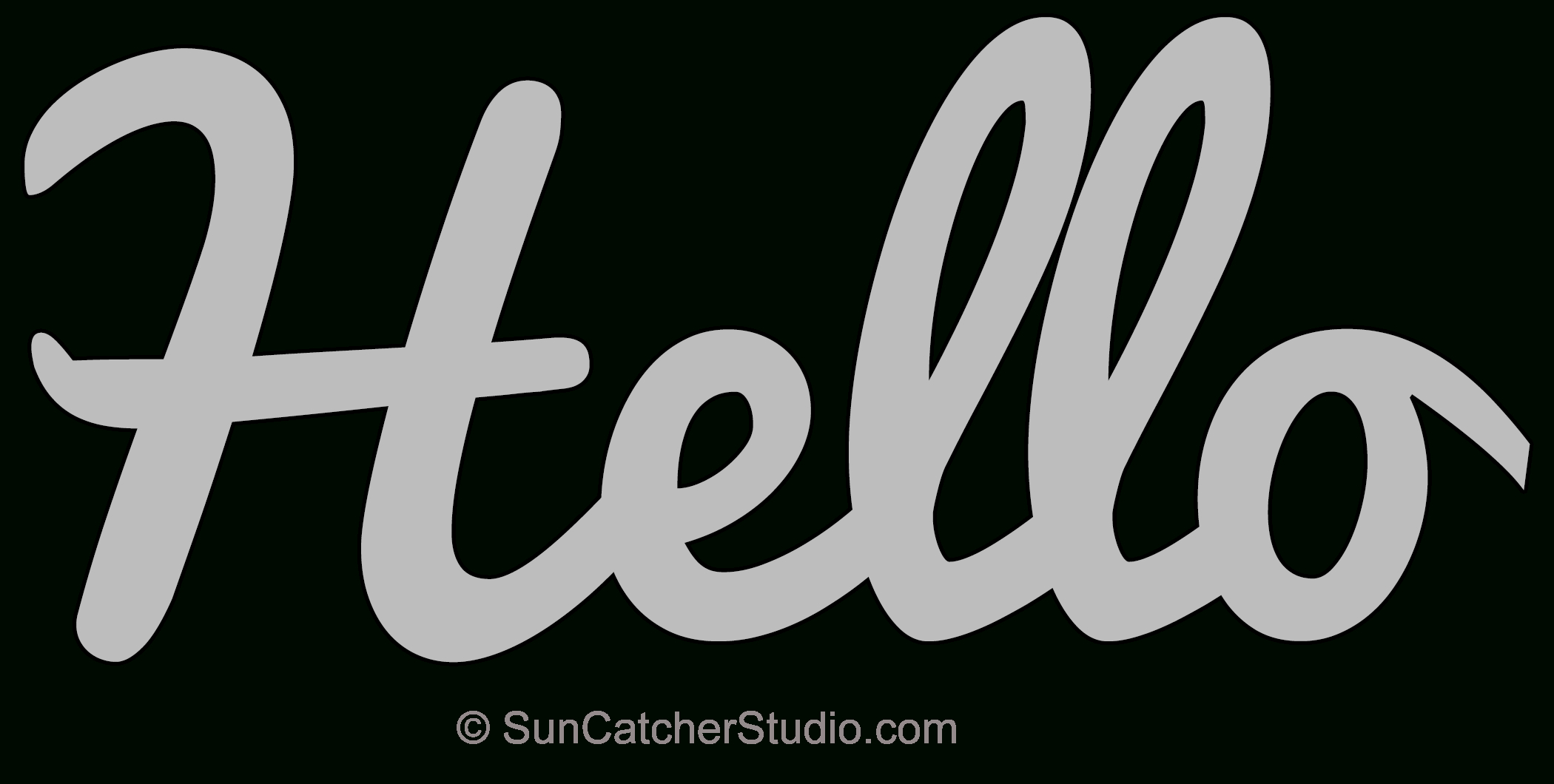 Hello – Pattern, Template, Stencil, Printable Word Art Design - Free Printable Intarsia Patterns