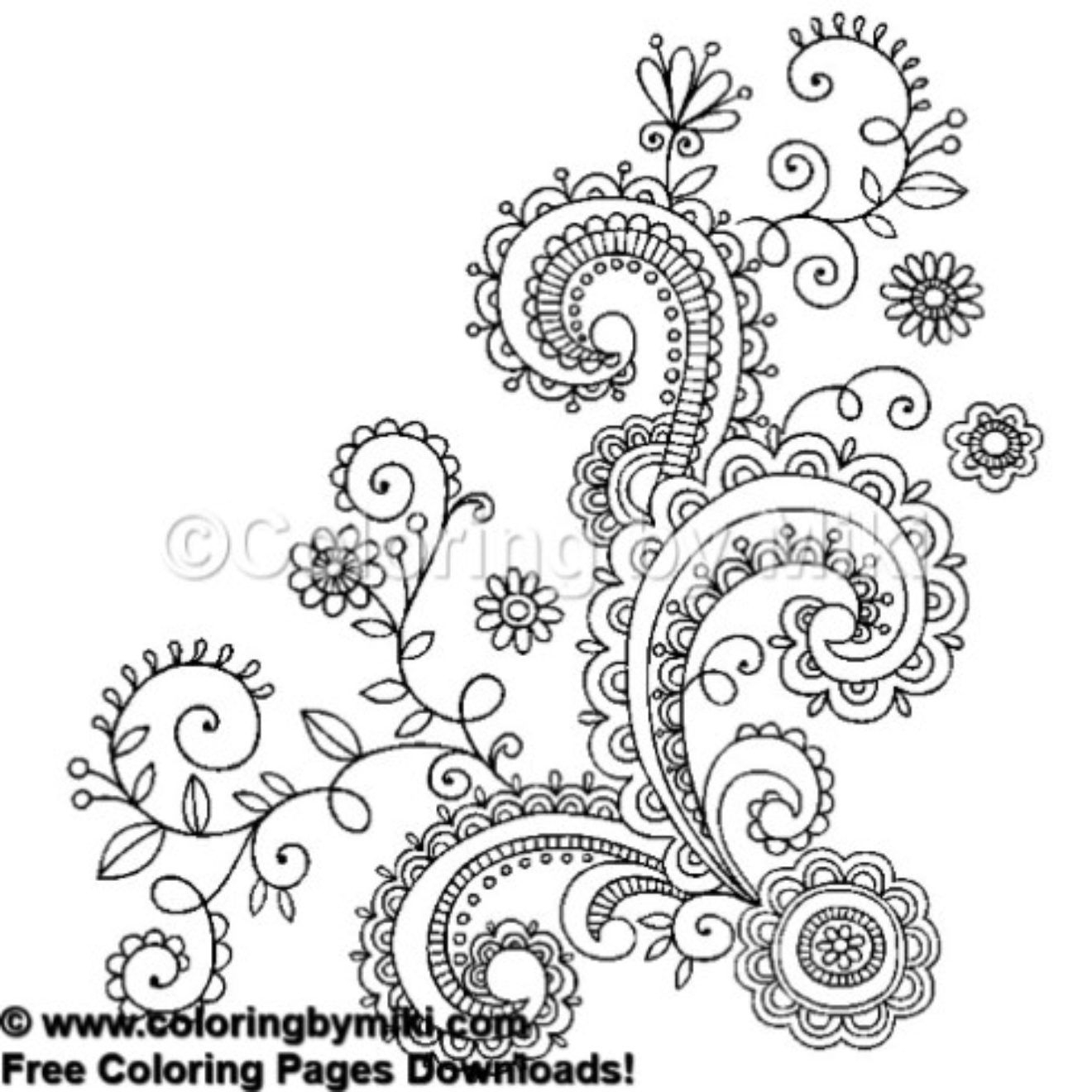 Henna Tattoo Design Coloring Page #653 | Tribal - Free Coloring - Free Printable Henna Tattoo Designs