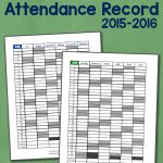 Homeschool Attendance Record 2015 2016: Free Printable   Mamas   Free Printable Attendance Sheets For Homeschool