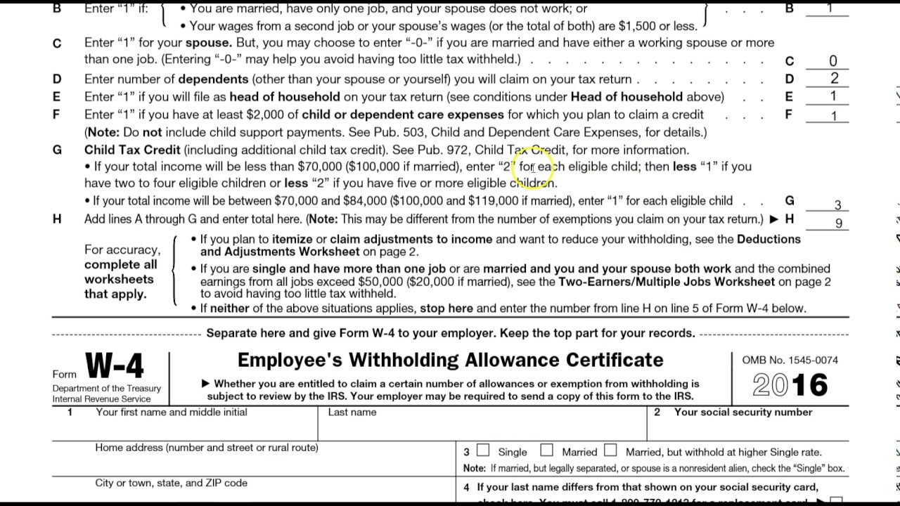 How To Correctly Fill Out Your W4 Form - Youtube - Free Printable W 4 Form