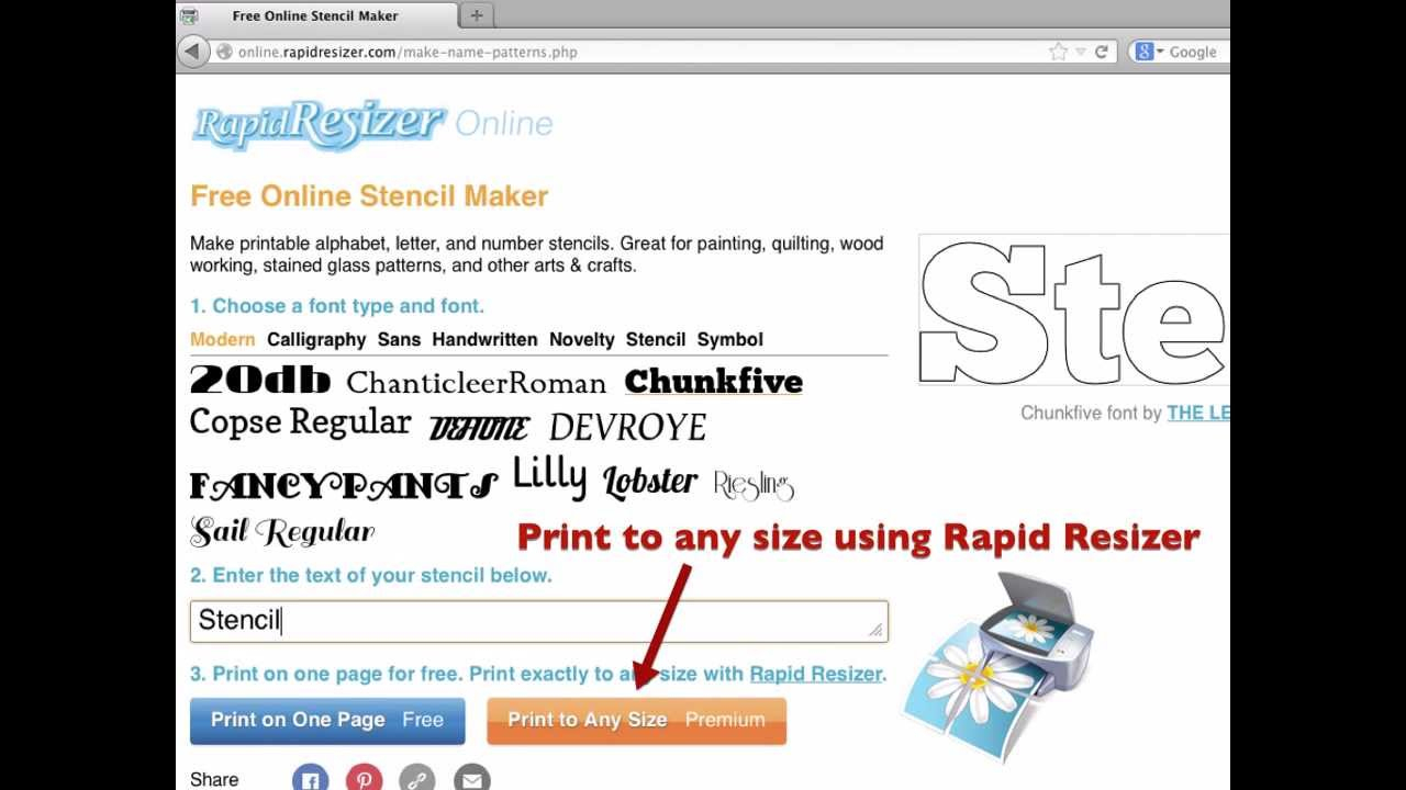 How To Make Free Stencil Templates - Youtube - Online Letter Stencils Free Printable