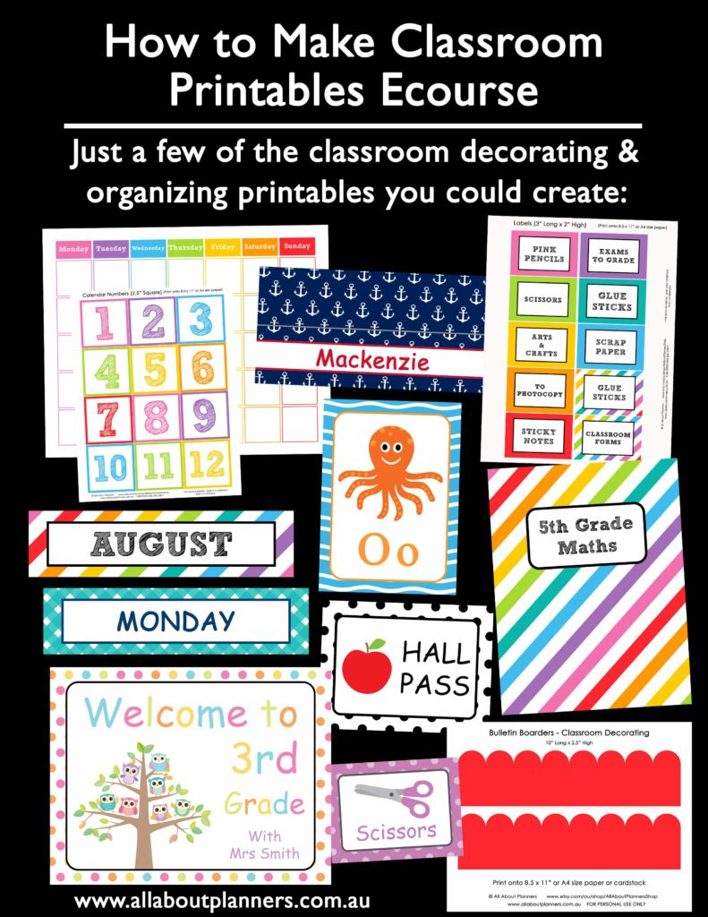 How To Make Teaching Printables And Classroom Decorating Kits To - Free Printable Classroom Tray Labels