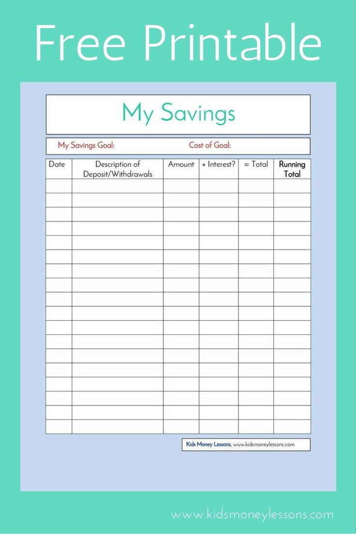 How To Teach Kids To Budget Their Money [Free Printables] | Money - Budgeting Charts Free Printable
