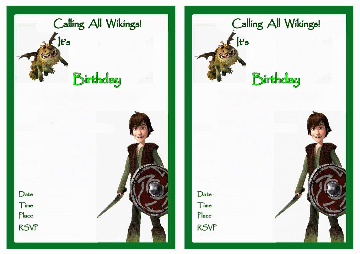 How To Train Your Dragon Birthday Invitations – Birthday Printable - How To Train Your Dragon Birthday Invitations Printable Free