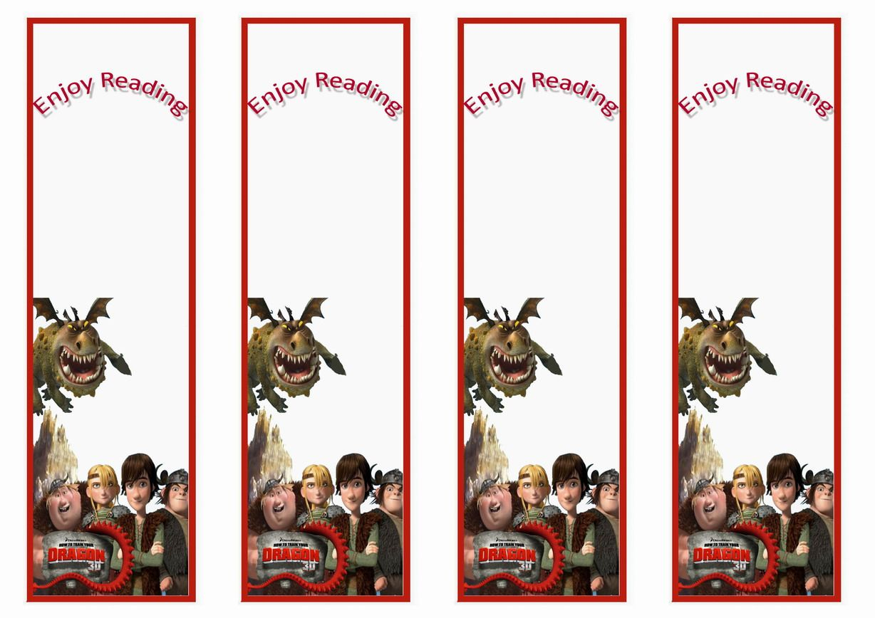 How To Train Your Dragon Bookmarks | Bookmakers | Pinterest | How To - Free Printable Dragon Bookmarks