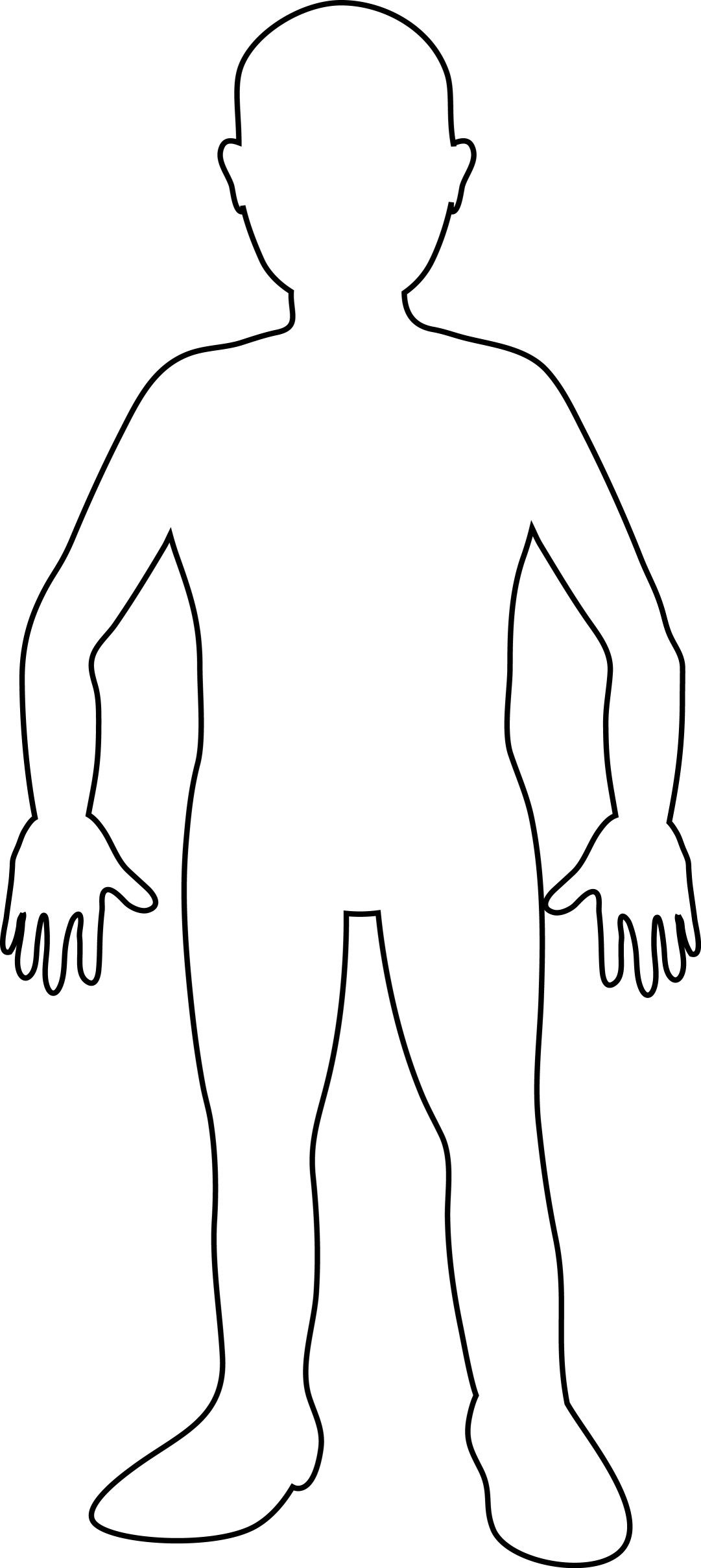 Human Body Outline For Kids And Adult | Трафареты | Human Body, Body - Free Printable Human Body Template