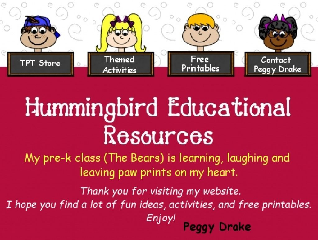 Hummingbird Educational Resources. Lesson Plans For Preschool Within - Free Printable Nursery Resources