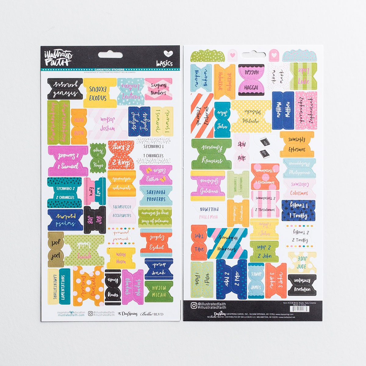 Illustrated Faith - Books Of The Bible Tabs, Colorful | Dayspring - Free Printable Books Of The Bible Tabs