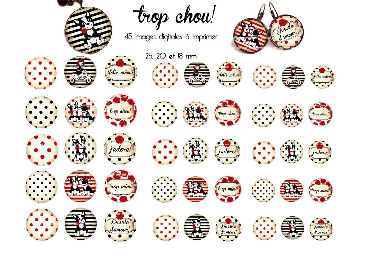 Images Pour Cabochons Et Création De Bijoux Trop Chou | Image - Free Printable Cabochon Templates