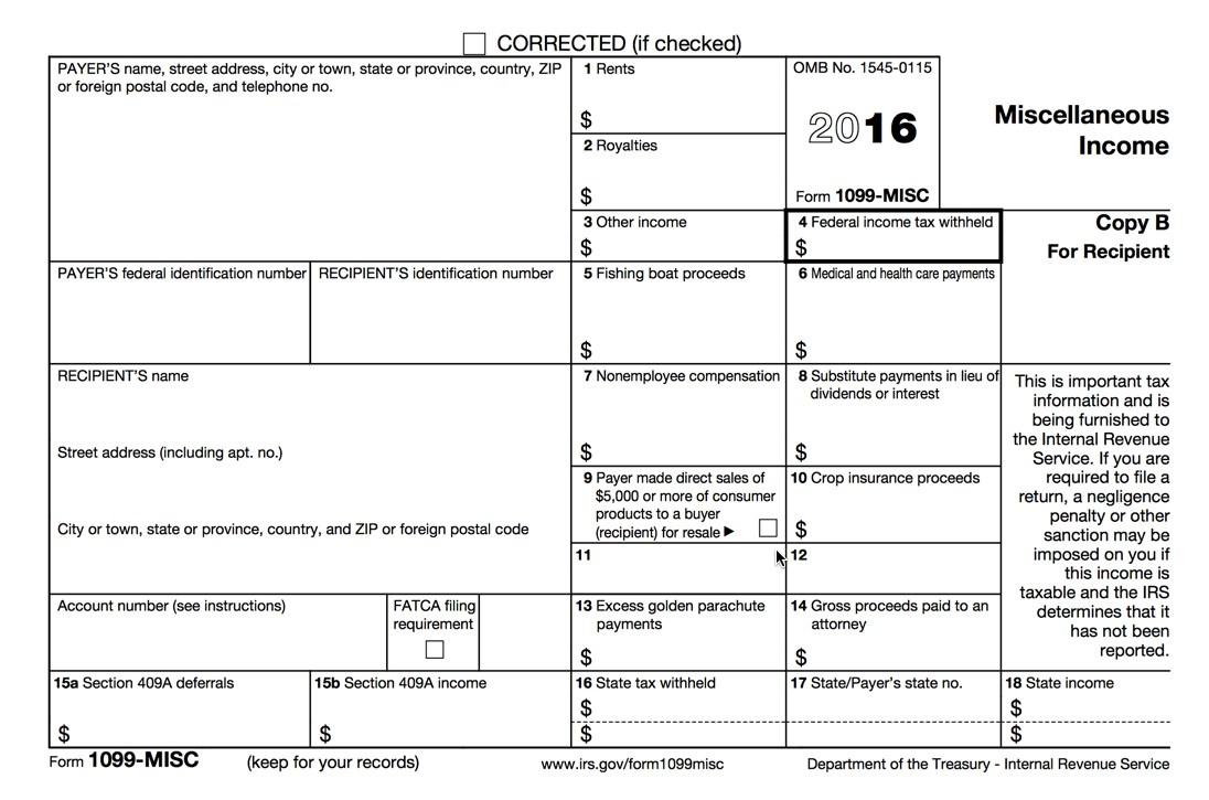 Irs 1099 Misc Form Free Download Create Fill And Print #670838166501 - Free Printable 1099 Form