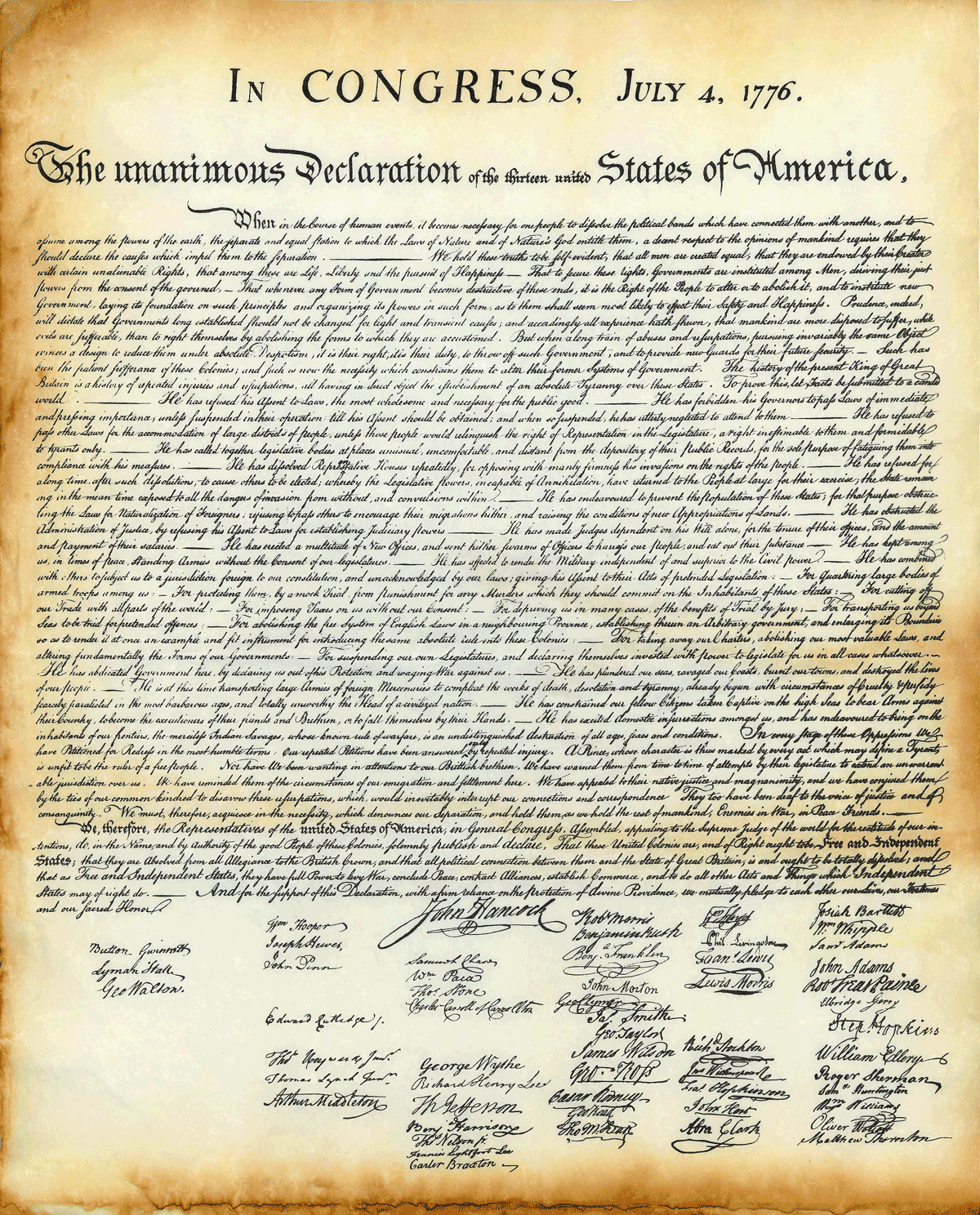 Is It Real? - Free Printable Copy Of The Declaration Of Independence